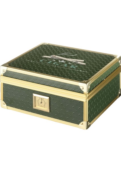 Metal Kaplama Alu Green Humidor 40 Lık