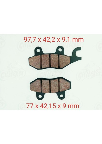 Apache Rtr 180 Ön Fren Disk Balatası Çengelli 9 mm Oem Kalite