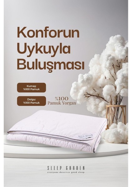 Doğal %100 Pamuk Tek Kişilik Lüks Yorgan