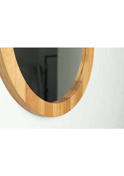 Ahşap Yuvarlak Dekoratif Ayna-Salon,Yatak Odası,Banyo Aynası