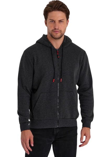 Erkek Fermuarlı Kapşonlu Kanguru Cepli Sweatshirt modelleri