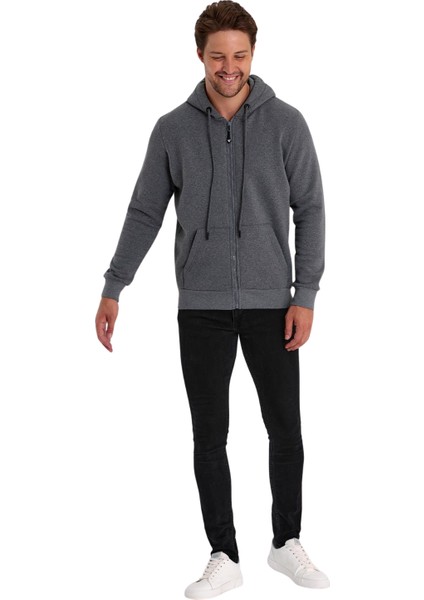 Erkek Fermuarlı Kapşonlu Kanguru Cepli Sweatshirt fiyatları