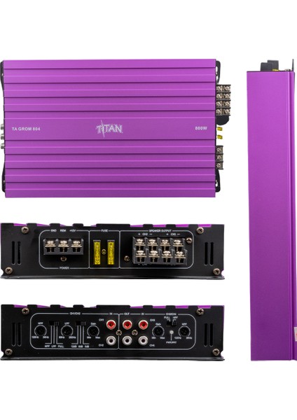 TITAN-804 4 Kanal Rms 800 Max 1600 Watt Oto Amfi-Anfi
