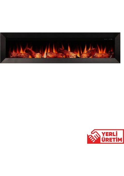 Magel 160 Metal Çerçeveli Elektrikli Şömine - Isıtıcısız, Sınırsız Renkli (Rgb), Kumandalı