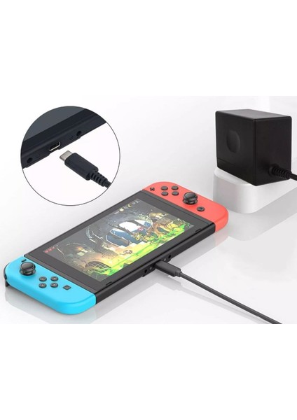 Nintendo Switch Uyumlu Ac Güç Adaptörü USB Type C Pd Şarj Cihazı Güç Kaynağı N-S Için