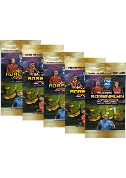 Panini 365 Adrenalyn 2025 Trading Card x 5 Paket