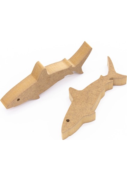 Okul Öncesi Etkinlik 15 cm 18 mm Köpek Balığı Ahşap Boyama Seti. Eğitici . Oyuncak Figür