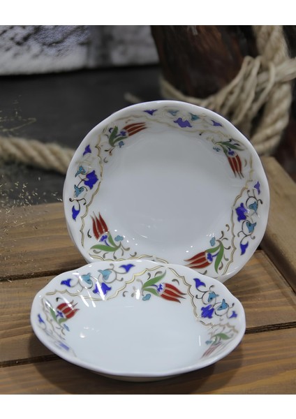 6 Kişilik Porland Porselen Çay Tabağı - Lalenaz
