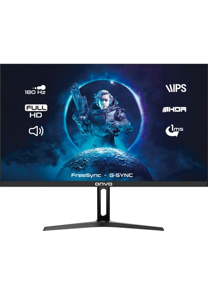 OV24MNT202G 24'' Fast IPS 180 Hz 1ms Fhd Freesync - G Sync Oyuncu Monitörü