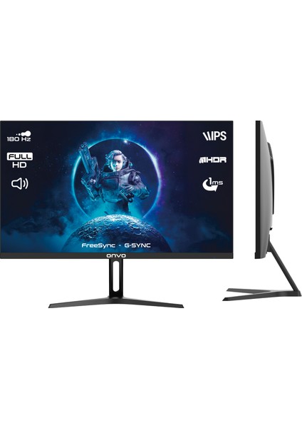 OV24MNT202G 24'' Fast IPS 180 Hz 1ms Fhd Freesync - G Sync Oyuncu Monitörü