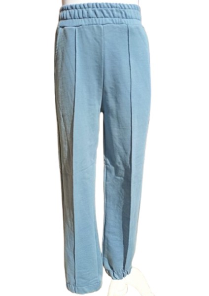 6-12 Yaş Erkek Çocuk Alt Eşofman Turkuaz Mavi 10 Yaş Turkuaz