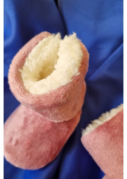 Peluş Bebek Tüylü Kaymaz Taban Patik 0-9 Ay Panduf fiyatları