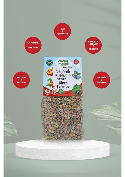 ORGANIKRUŞEYMLISEBZELIÇIÇEKŞEHRIYE250GR12PAKET ORGANICWHEATBRANVEGETABLEFLOWERVERMICELLI250GR12PACK