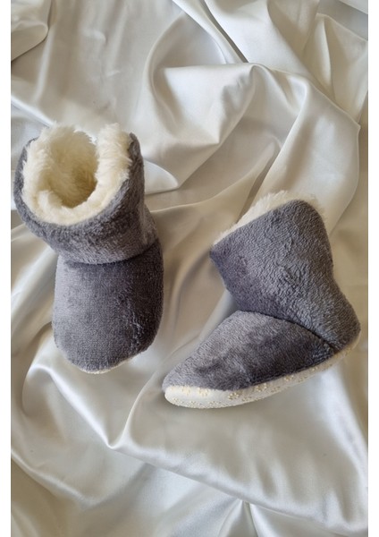 Peluş Bebek Tüylü Kaymaz Taban Patik 0-9 Ay Panduf fiyatları