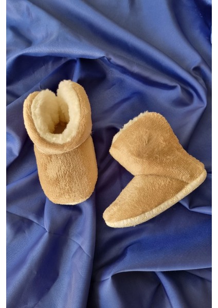 Peluş Bebek Tüylü Kaymaz Taban Patik 0-9 Ay Panduf modelleri