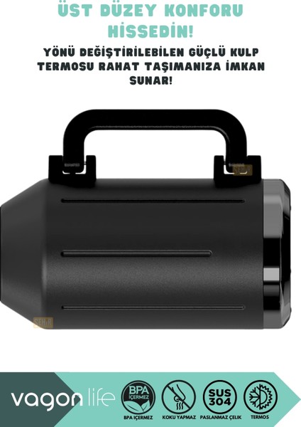 1200ML Haers Rahat Içim 12 Saat Sıcak ve Soğuk Kulplu Paslanmaz Çelik Kamp Termos Matara fiyatları