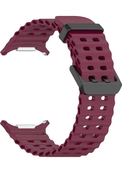 Samsung Galaxy Watch 7 Ultra 47MM ile Uyumlu Kordon Dalgalı Silikon Kayış