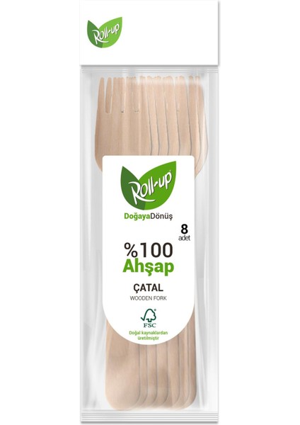 Doğaya Dönüş Ekolojik Doğal Doğa Dostu Ahşap Çatal - 16 cm. - 8'li 3 Paket fiyatları