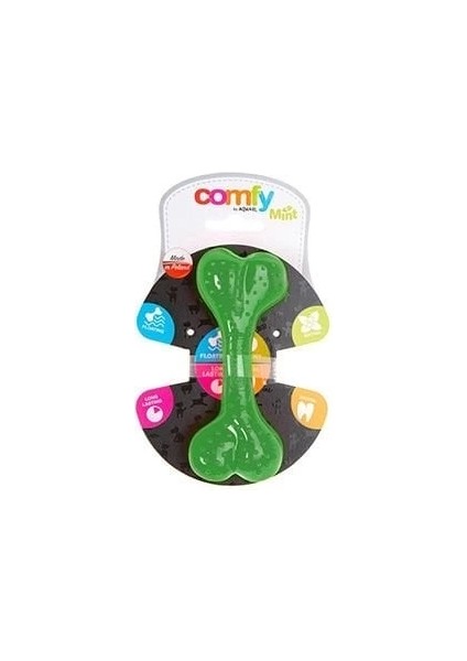 Comfy Dental Naneli Diş Kaşıyıcı Köpek Kemik Oyuncağı Yeşil 16.5 cm