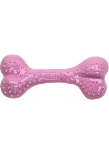 Comfy Toy Kemik Şeklinde Çilek Aromalı Köpek Oyuncağı Pembe 16.5 cm