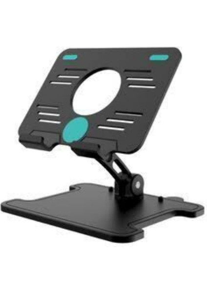Katlanabilir 5 Kademe Yükseklik ve Eğim Ayarlı Kaydırmaz Tabanlı Telefon Tablet Tutucu Standı