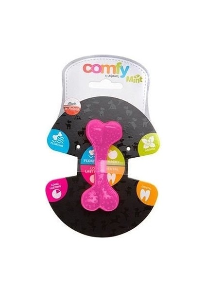 Comfy Dental Naneli Diş Kaşıyıcı Köpek Kemik Oyuncağı Pembe 8.5 cm