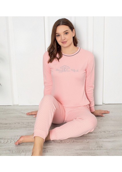 Yavru Ağzı Interlok Su Yeşili Kadın Pijama Takımı