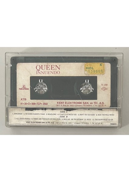 Queen Innuendo Kaset (Orjnal 1991 Dönem Kağıt Baskı Kaset) fiyatları