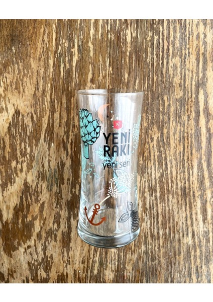 Yeni Rakı Bardağı Enginar Desenli Yeni Rakı Bardağı