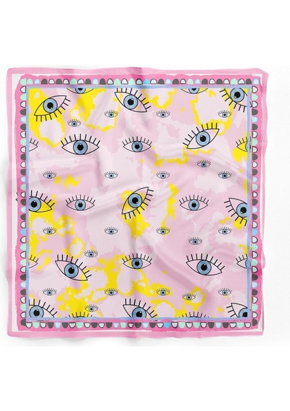 Kadın Fular %100 Polyester, Dayanıklı Mavi Göz Desenli, Şık Kombinler İçin Mükemmel Aksesuar fiyatları