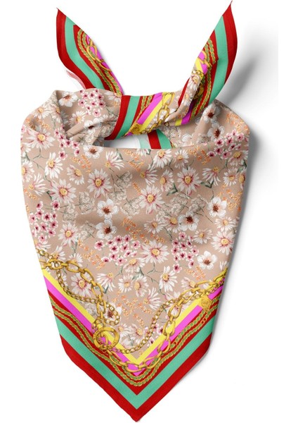 Kadın Çiçek Desenli Fular Bandana fiyatları