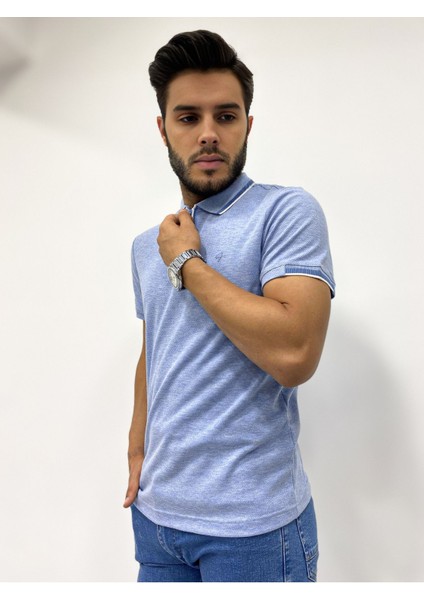 Erkek Yarım Fermuarlı Yakalı Dokulu T-Shirt modelleri