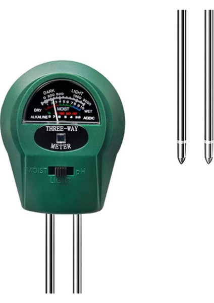 3'ü 1 Arada Toprak Test Cihazı Toprak Ph- Isı Nem-Güneş Işığı Ölçer / Saksı Çiçeği Sera Bahçe modelleri