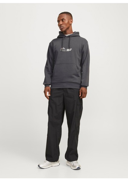 Kapüşon Yaka Mor Erkek Sweatshırt 12266908_JCOLIMA Logo Sweat Hood Bf indirimleri