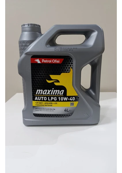 Petrol Ofisi Maxima Auto LPG 10W-40 Motor Yağı 4 Lt (Üretim Yılı:2024)