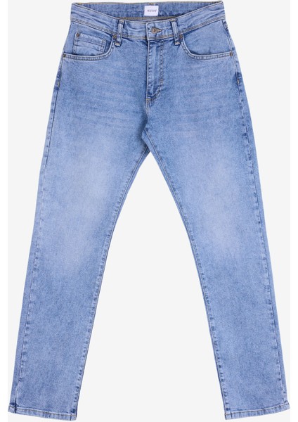Normal Bel Straight Mavi Erkek Denim Pantolon Washington Straight-28