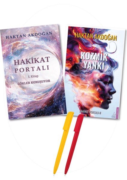 Kozmik Yankı - Hakikat Portalı 2 Kitap Set - Haktan Akdoğan + Alfa Kalem