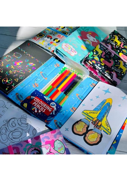 - Unick Color Boyama Kitabı-Boya Kalemleri ve Sihirli Çizim Sayfaları Seti indirimleri