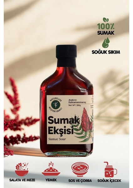 Sumak Ekşisi ve Koruk Ekşisi %100 Saf Tatlı Ekşi Hasat 2 Adet 280 gr