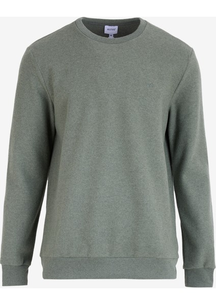 Bisiklet Yaka Haki Erkek Sweatshırt M4WM-SWT-1559