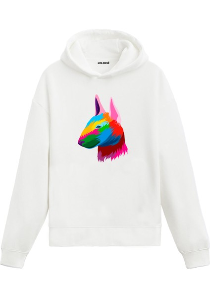 Köpek Dora Renkli Köpek Tasarımı Doğum Günü Hediyesi Pamuklu Hoodie Kapşonlu Sweatshirt