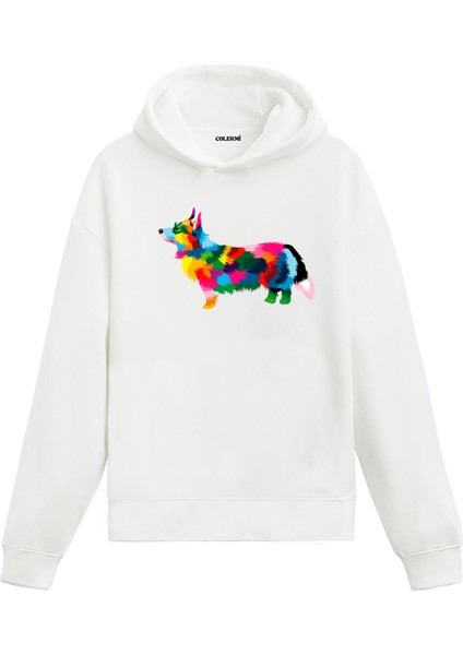 Köpek Duke Renkli Köpek Tasarımı Doğum Günü Hediyesi Pamuklu Hoodie Kapşonlu Sweatshirt