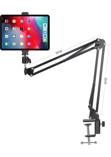6-11 Inç Esnek Tablet Telefon Standı 360 Derece Dönebilen Masa ve Yatak Başı Tablet Tutucu