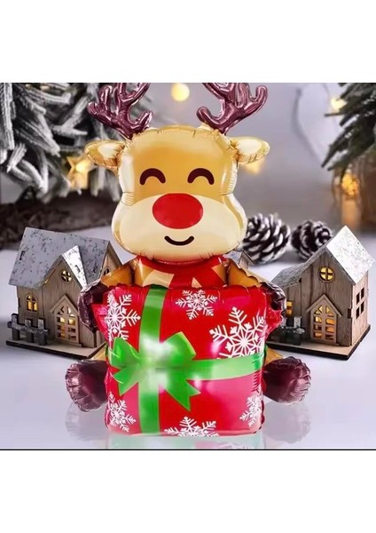 Yılbaşı Özel Geyik Folyo Balon