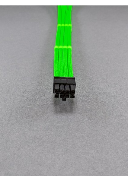 8 Pin Cpu (Işlemci) Uzatma Kablosu - Uv Yeşil Sleeved