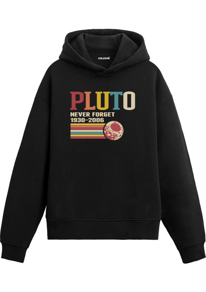 Pluto's Legacy Uzay Temalı Astronomi Astronot Gezegen Tasarım Doğum Günü Hediyesi Pamuklu Hoodie Kapşonlu Sweatshirt