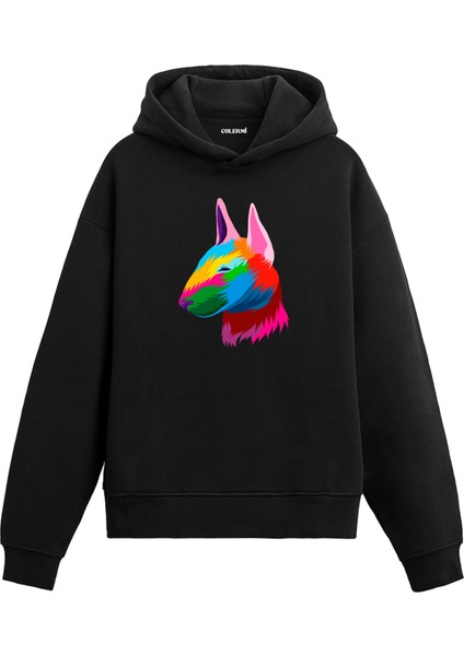 Köpek Dora Renkli Köpek Tasarımı Doğum Günü Hediyesi Pamuklu Hoodie Kapşonlu Sweatshirt