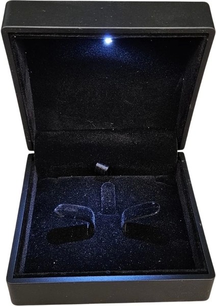 Işıklı Kare Mini Set Kutusu Siyah