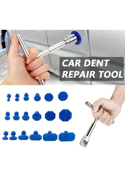 Araç Kaporta Göçük Tamir Seti 18 Aparatlı Göçük Çektirme Göçük Düzeltme Takımı Metal Kollu modelleri