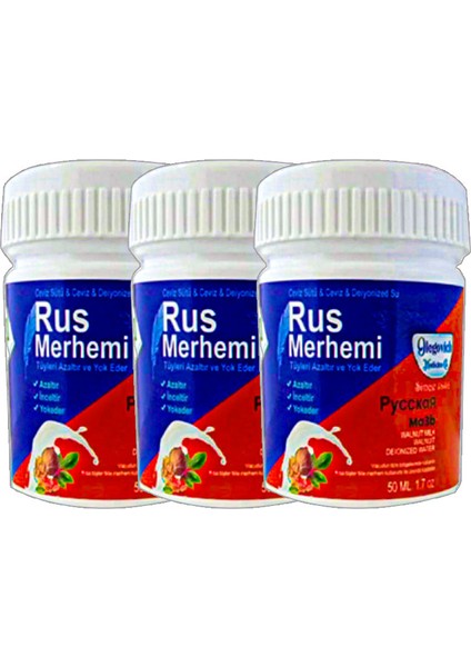 Blue 3lü x 50 ml Tüylere Krem Russ Merhemi